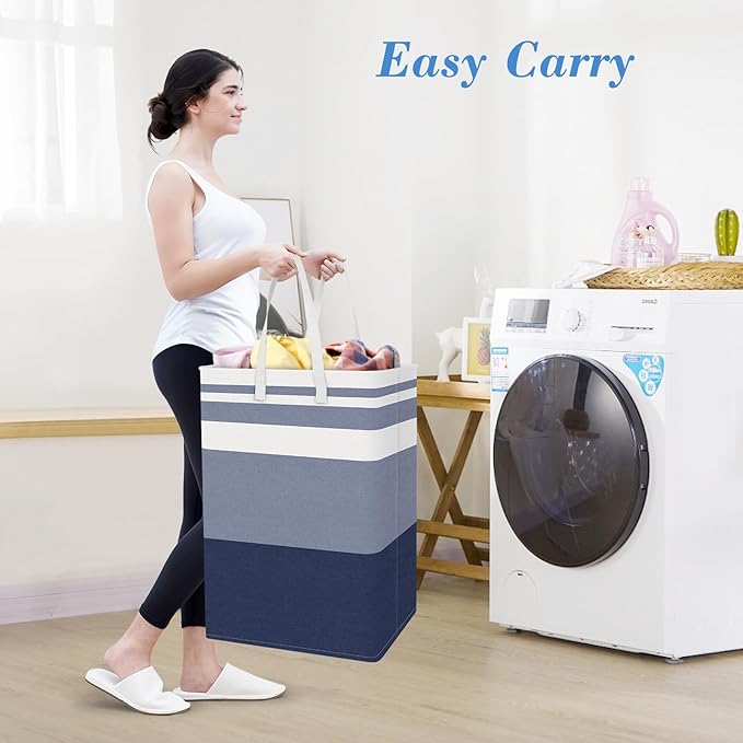 BlissTotes 3-Pack Laundry Basket, Freestanding＆Waterproof Laundry Hamper