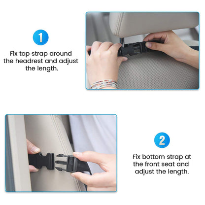 ACELIFE Car Organiser,Car Seat Organiser for Kids 2pcs, BackSeat Protector with 10" iPad Tablet Holder,Car Tidy Organiser With Kick Mat & 9 Pockets for bottles,toys,books,Car Accessories for Toddlers