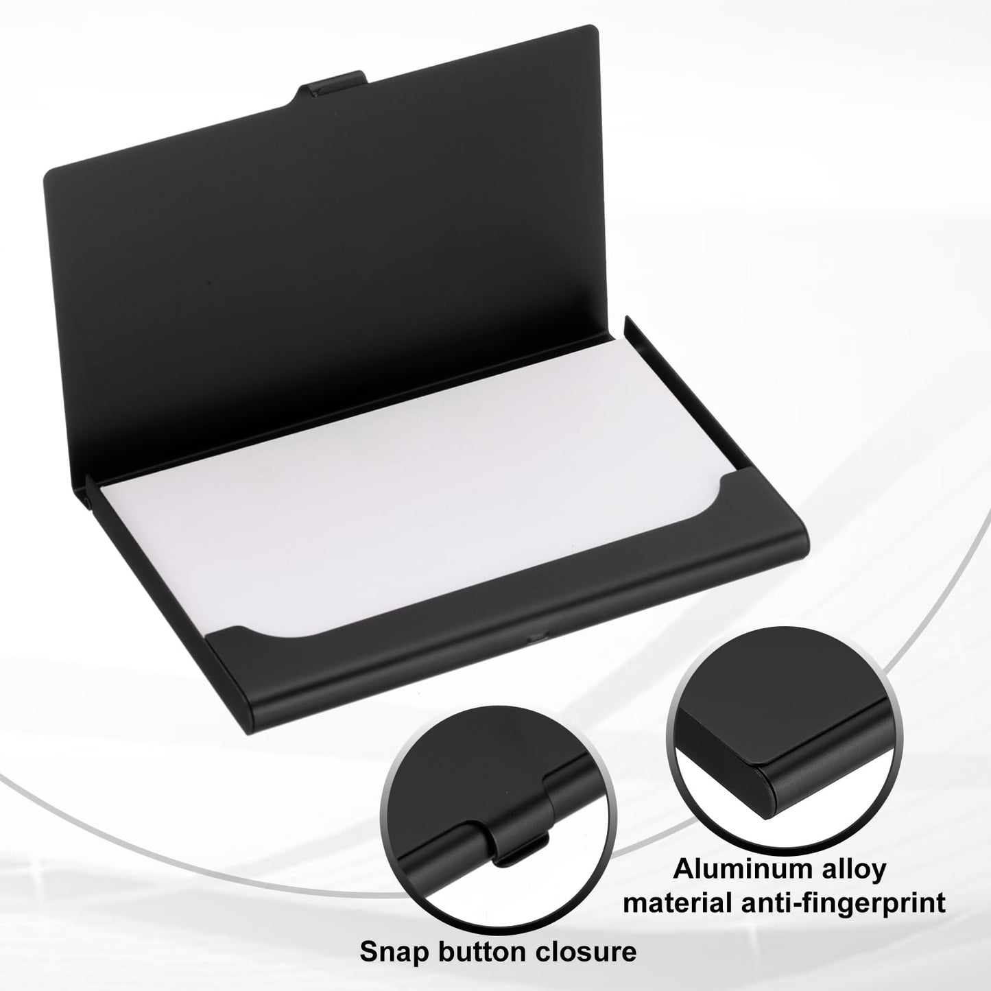 PATIKIL Business Card Holder, 10Pcs Aluminum Metal Card Case Professional Pocket Card Holder for Name Card Credit Card, Black