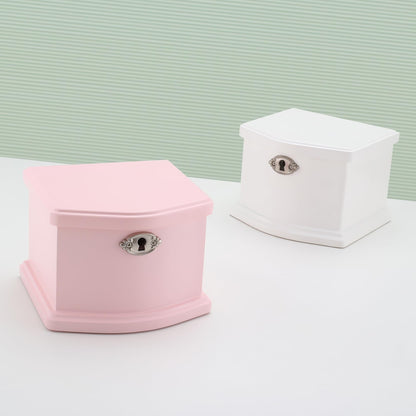 Jozen Gift Pink Small Ballerina Musical Jewelry Box with Mirror and Lock for Girls，Pink Kid's Jewelry Storage Music Chest,Gift for Christmas,New Year,Birthday