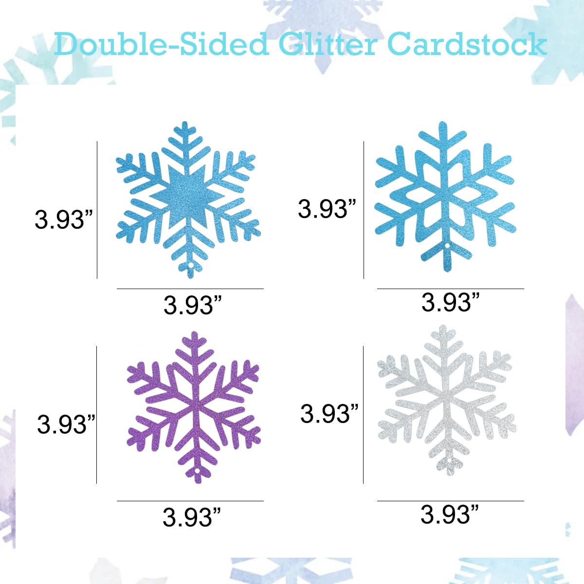 30PCS Frozen Snowflake Hanging Swirl Decorations, Winter Snowflakes Ceiling Streamers Sparkly Snow Decor for Birthday Party Christmas Winter Wonderland, Glitter Purple Blue Sliver Snowflakes Garland