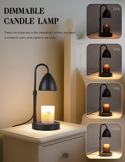 MRSZIRUI Candle Warmer Lamp with Timer Dimmable, Lamp Candle Warmer Birthday Gifts for Women, Black Adjustable Wax Melter Warmer for Jar Candles, House Warming Gift Home Decor