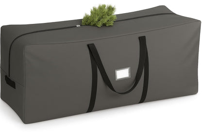 PEULEX 9 Foot Christmas Tree Storage Bag – Extra Large Christmas Tree Storage Container for Artificial Trees up to 9ft, Heavy-Duty 600D Oxford Fabric, Reinforced Handles, Durable Zippers, Gray