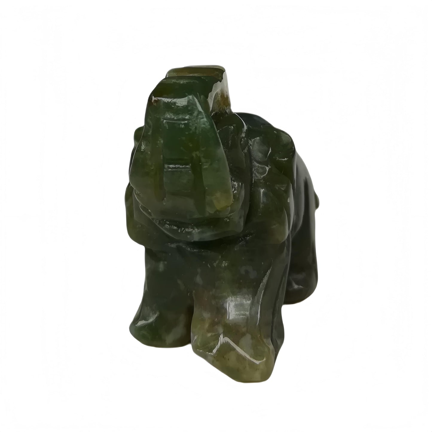 Afucats Natural India Agate1.5 Inches Elephant Indoor Decorative Stone,Pocket Crystals and Healing Stones Figurine Decor