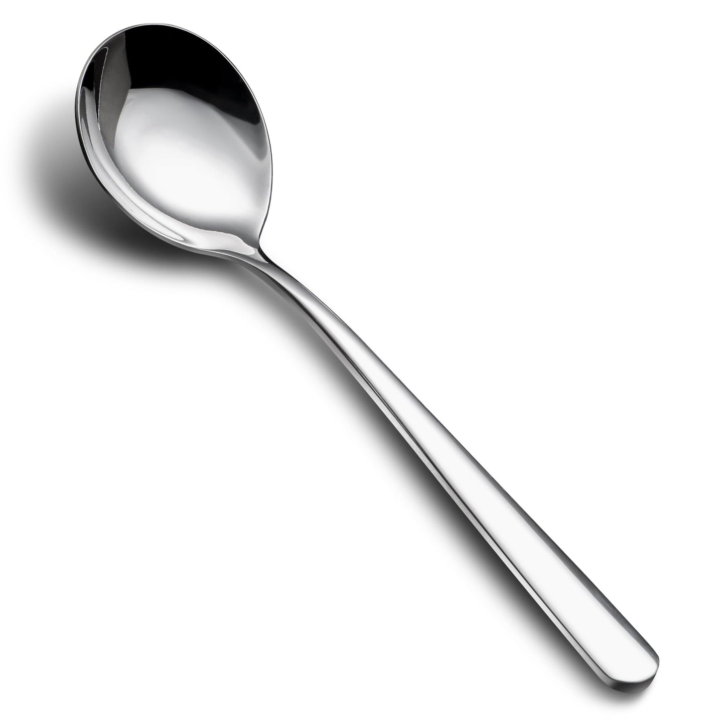 18/8 Soup Spoons, 304 Stainless Steel Spoons Set 4-Piece Heavy Duty Flatware Utensils for Soup Cereal Stew Friuts Dishwasher Safe Eco-Friendly Spoons