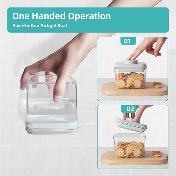 Ankou Airtight Container Set Stackable One Press Openning Food Containers