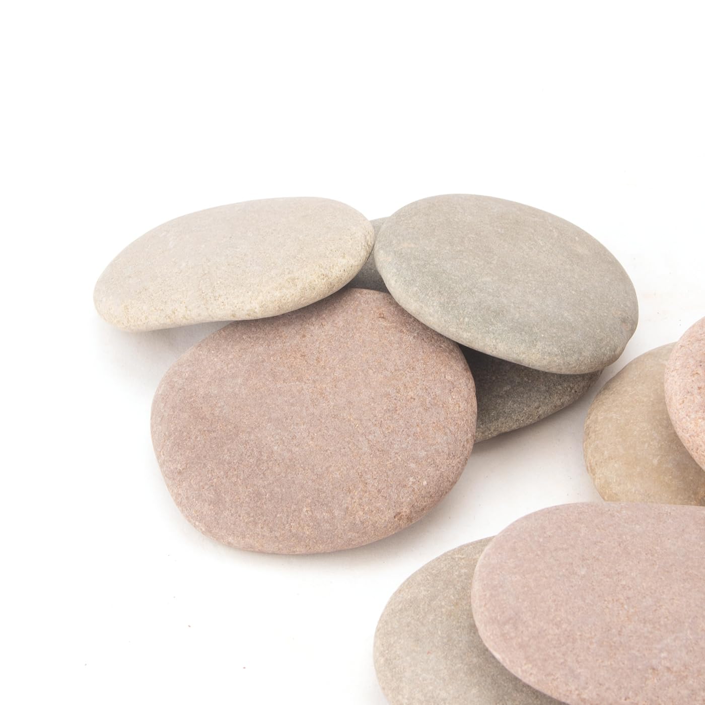 [About 30 PCS - 34 PCS](18.3 Pounds) Painting Rocks,3.22"-4.73" River Rocks,Flat Stones,DIY Rocks,Craft Rocks