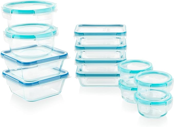 Snapware Glass Total Solutions Food Storage Containers Set, Airtight &