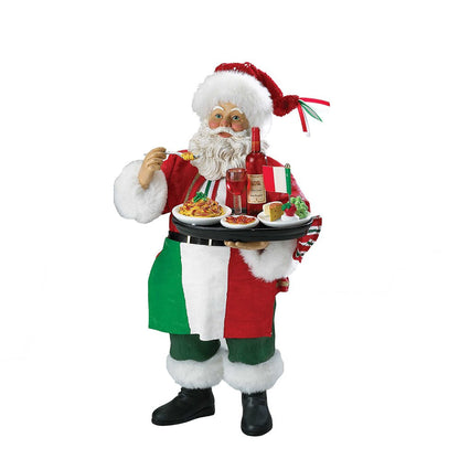 Kurt Adler Musical Fabriche Italian Santa, 10.5-Inch
