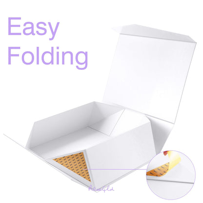 ROSEGLD Extra Large Gift Box 20x16x7.2 Inches, Giant White Magnetic Gift Box with lids for Presents, Bridesmaid Proposal Box (Glossy White)