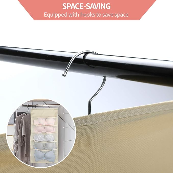 Bseash Enlarged Closet Hanging Bra Organizer