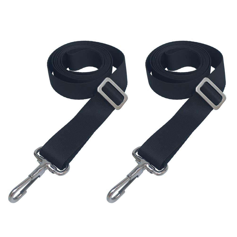 Vtete 2 PCS Adjustable Bimini Boat Top Straps with Loops and Single Snap Hook - 28"~60" Stainless Steel Boat Awning Hardware