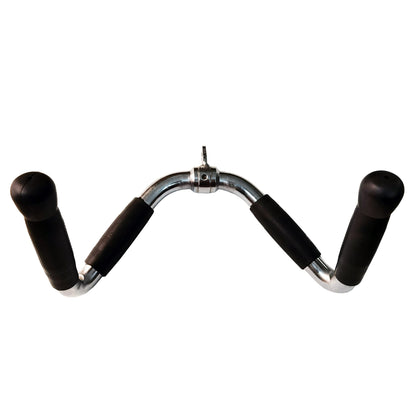 yuhqc Lat Cable Machine Attachment Curl Pulldown Barbell Revolving Bar, Multi-Exerciser Cable Attachment, Solid Steel Tricep Press Down Bar with Rubber Handgrips & Revolving Hanger(M)