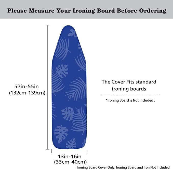 Home Ironing Board Cover Tropical Leaves Iron Pad Covers Cushion