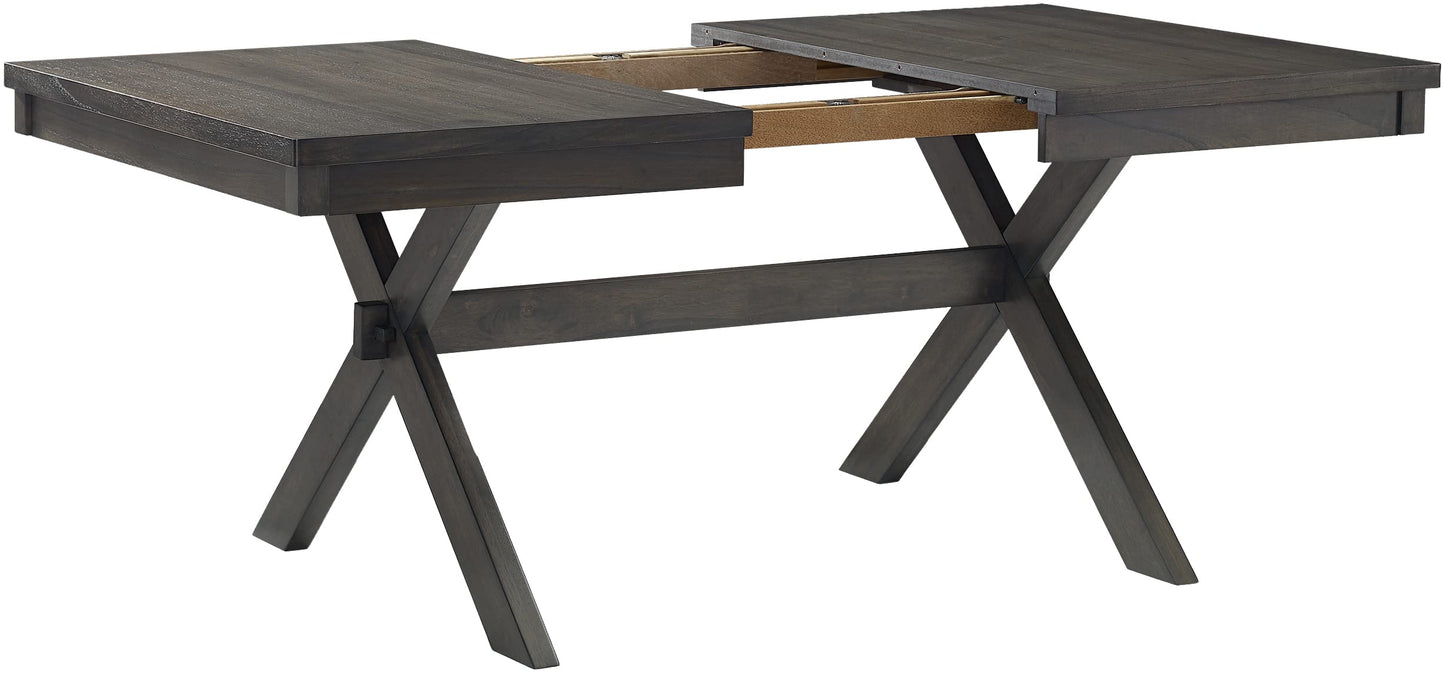 Crosley Furniture Hayden 9-Piece Modern Farmhouse Dining Table Set for 8 with Parsons Chairs, Slate