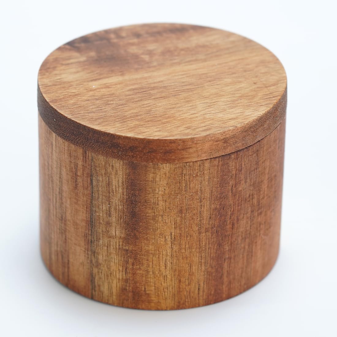 Phininia Acacia Salt Cellar, Wood Salt Box With Swivel Cover, Spice Keeper, Wood Jar For Kitchen, Perfect For Keeping Table Salt, Gourmet Salts, Herbs or Favorite Seasonings