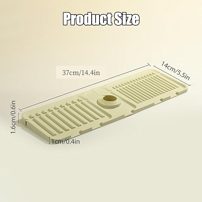 Folding Faucet Mat for Kitchen Sink Upgraded Premium Silicone Splash Guard