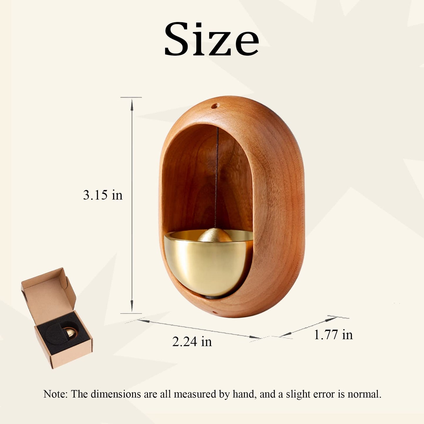 Shopkeeper's Bell for Business & Home - Hanging Bells for Door Entry Alert & Decoration, Magnetically-Attached
