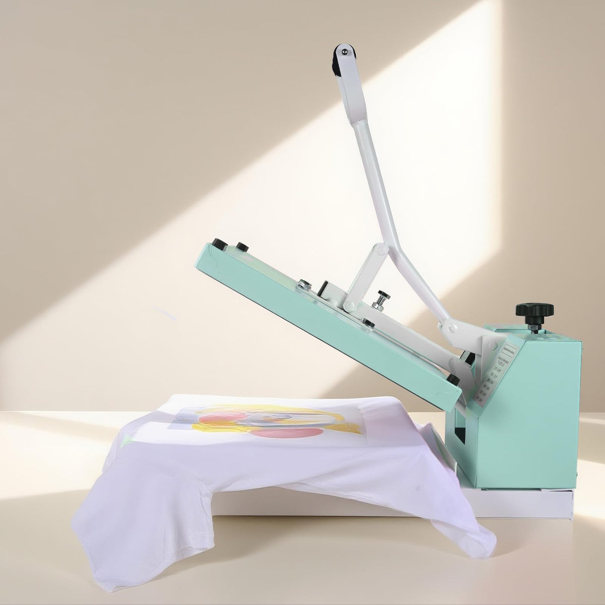 BetterSub 15x15 Heat Press Machine for T-Shirts, Industrial Sublimation & Heat Transfer – Digital LCD Control, Teflon Coated Surface, Clamshell Design, Safe Durable (Teal)
