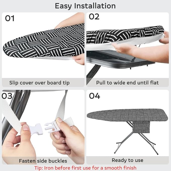 FIOBEE Ironing Board Cover and Pad Extra Thick Iron Board Pad