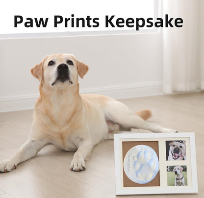 PewinGo Footprint & Handprint Clay Kit, Baby Photo Frame Kit for Newborn Baby Girls and Boys, Baby Shower Gifts,Baby Registry, New Parents Gift, Perfect Baby Memory and Nursery Room Decoration-WHITE