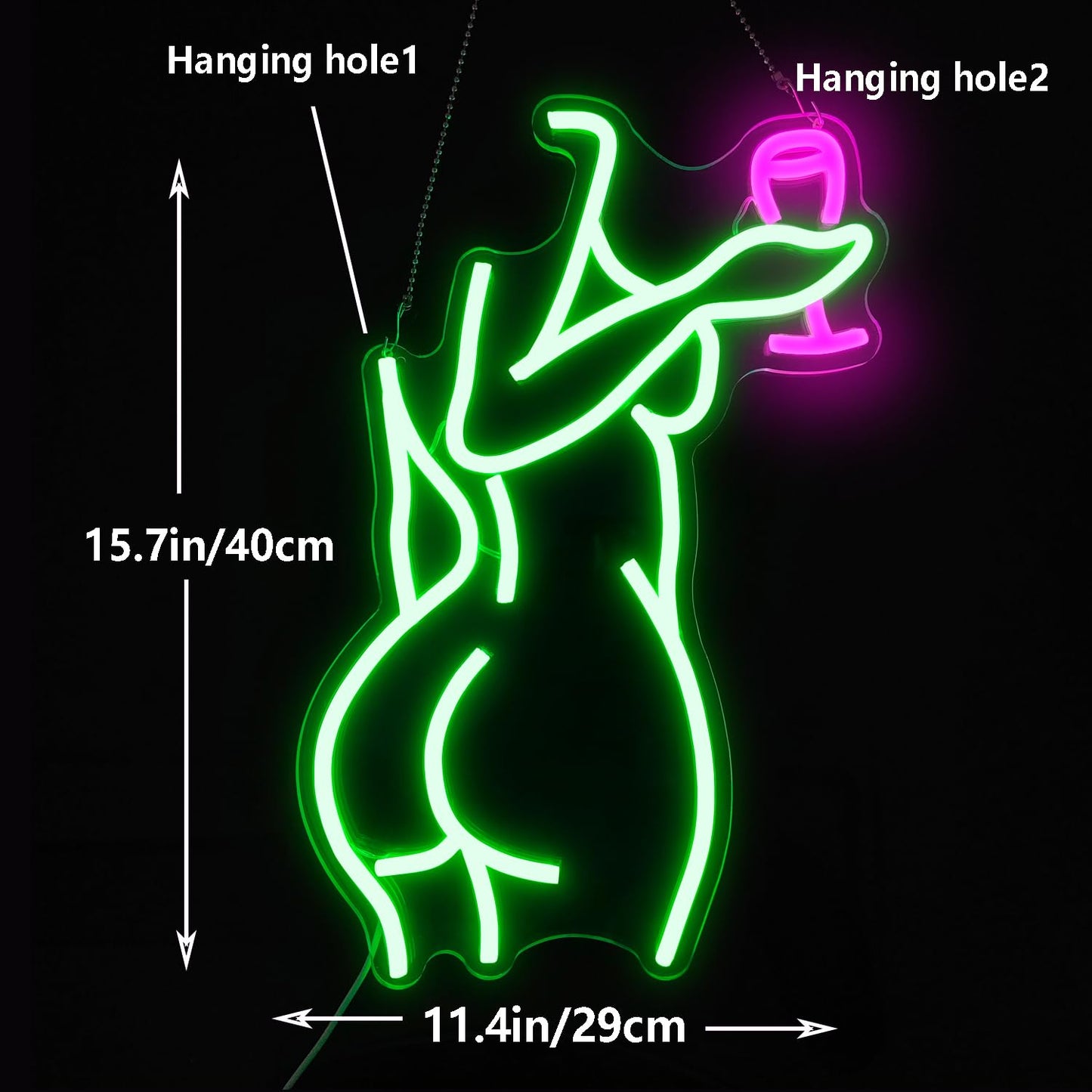 Ajoyferris Lady Back Neon Sign Dimmable LED Lady Sign Woman Neon Sign Sexy Lady Neon Signs for Bedroom Man Cave Bar Store Home Party Art Decor Gifts(16X11 inches,Blue)