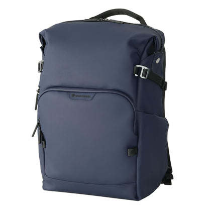 VANGUARD VEO Lite B25L Camera & Everyday Backpack (Navy) – Fits Full-Frame Camera with 70–200mm Attached + 3–4 Lenses, 16" Laptop Storage, 3-Way Access, Convertible Daypack Design
