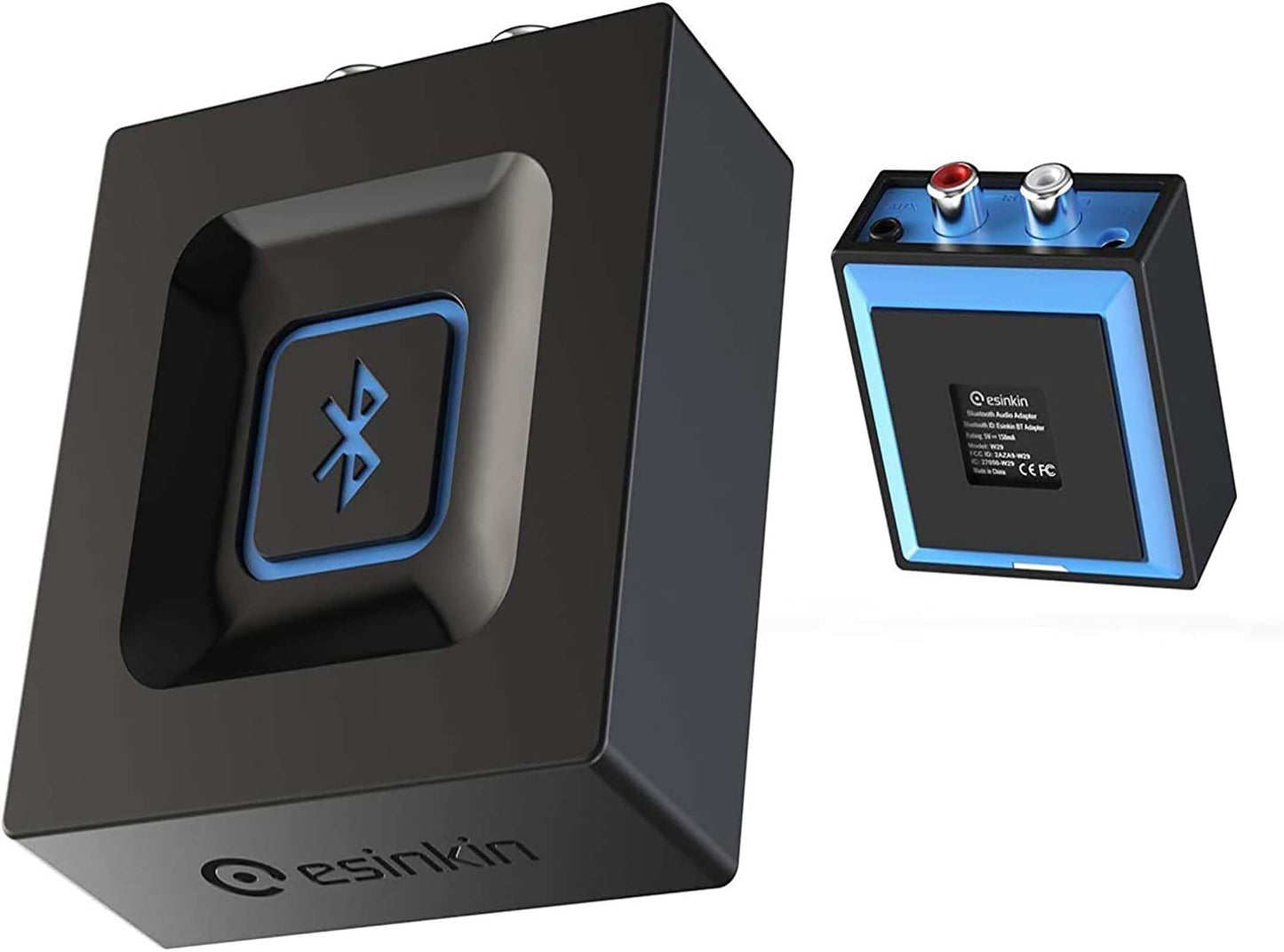 esinkin Bluetooth Receiver for Music Streaming Sound System, Bluetooth Audio Adapter for PC/Mac/Smartphone/Tablet/AV Receiver, with on/off Switch