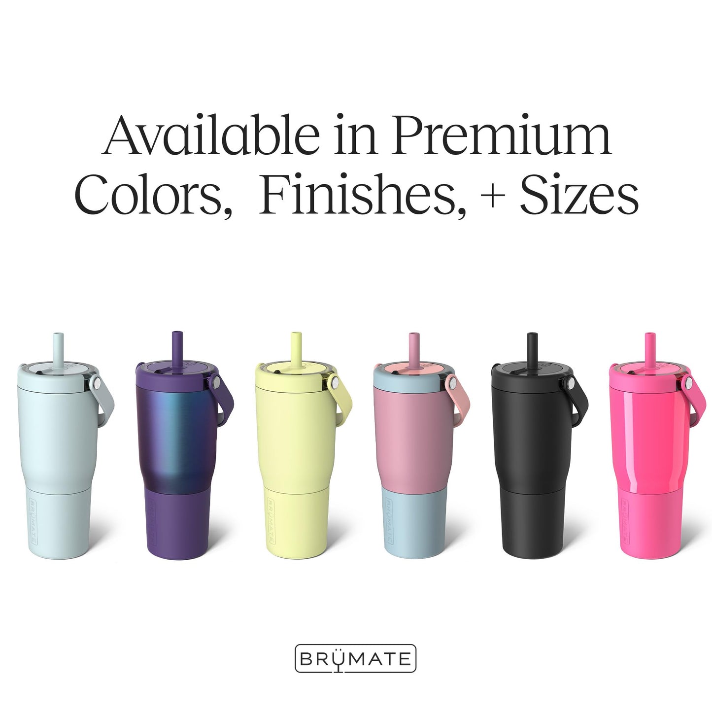 BrüMate Resa 25oz 100% Leakproof Travel Tumbler w/Handle & Straw | Flexible SoftSip Straw | Silicone Sleeve for Durability | Stainless Steel | Cup Holder & Travel Friendly Water Bottle (Neon Pink)
