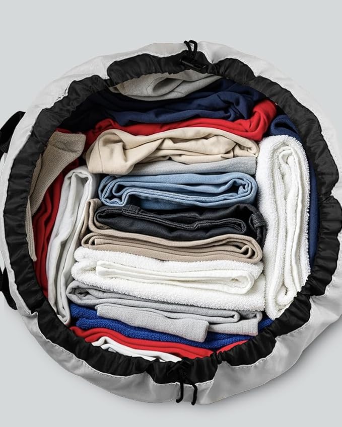 Laundry Bag with Shoulder Straps and Mesh Pocket Laundry Backpack Large