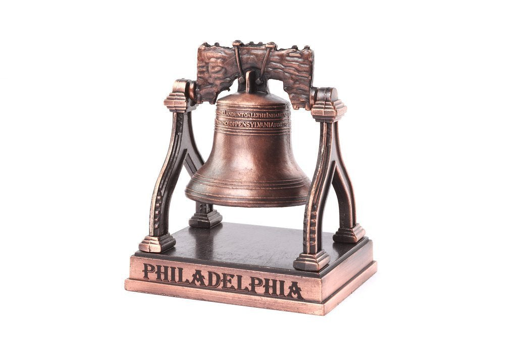 Generic Liberty Bell with Metal Stand, Copper, Classic, Decorative Figurine