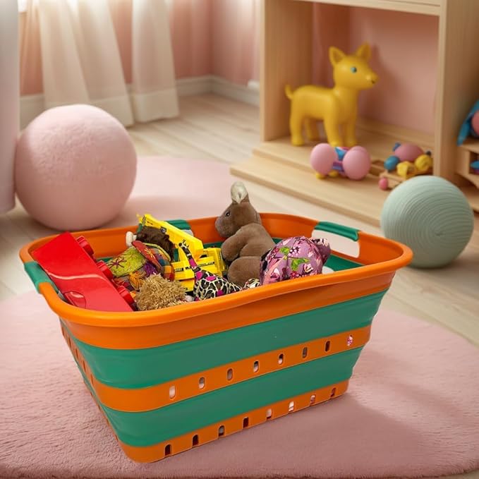 SAMMART 42L Collapsible Plastic Laundry Basket