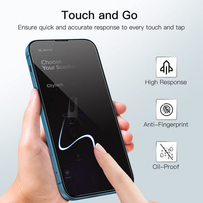 JETech Privacy Full Coverage Screen Protector for iPhone 16e 2025, iPhone 13/13 Pro 6.1-Inch, Anti-Spy Tempered Glass Film, Edge to Edge Protection Case-Friendly, 2-Pack