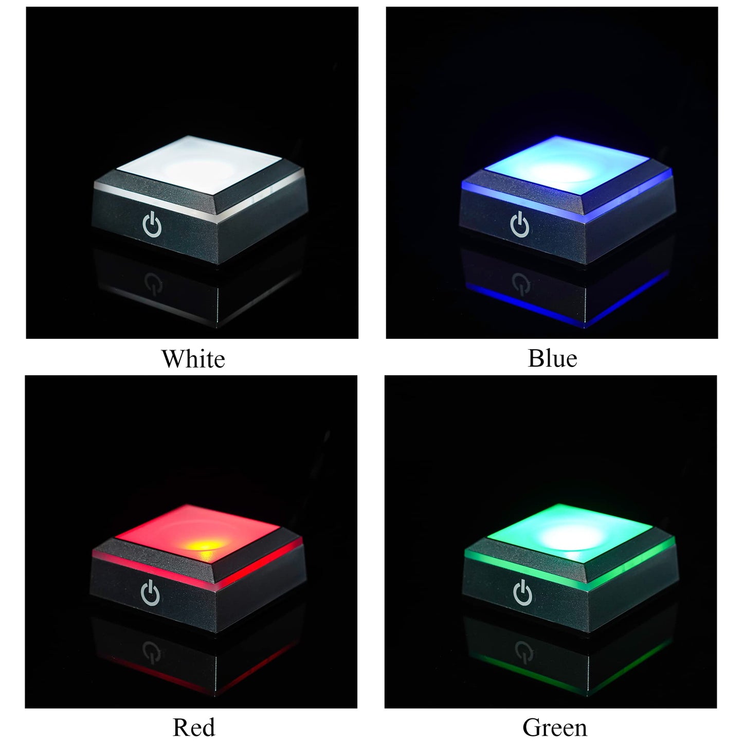 ZEERSHEE 60mm 3D Laser Engraved Crystal Ball and Multicolor LED Light Base