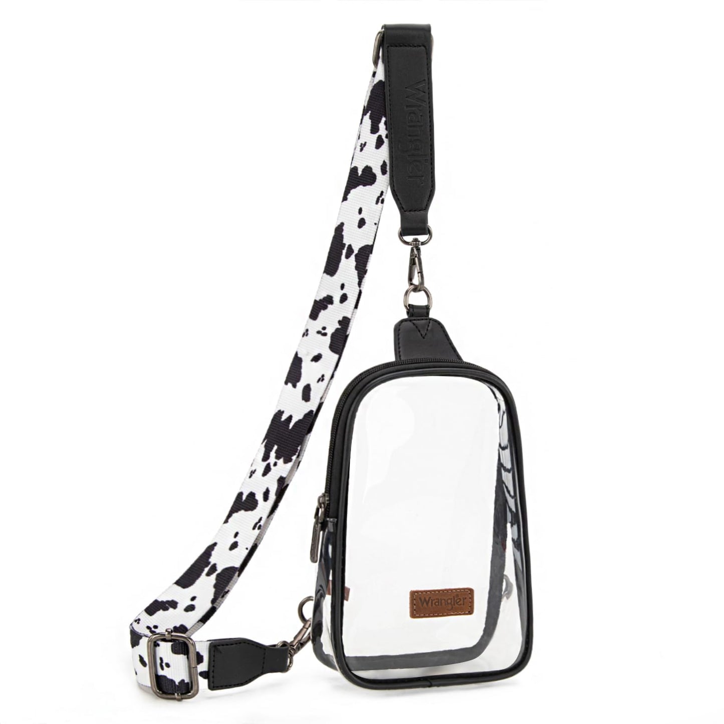 Wrangler Crossbody Clear Sling Bags for Women Stadium Approved Cross Body Purse for Sports Events Concerts