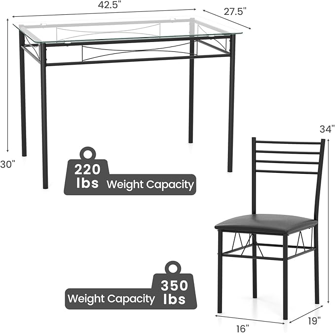 NAFORT 5-Piece Dining Table Set