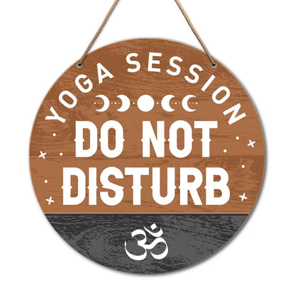 Yousheager Yoga Studio Sign Wall Decor, Yoga Sign for Home Studio Room Door, Yoga Studio Spiritual Room Zen Den Hanging Sign Decoration, Gifts for Women Yoga Instructor Lover, Do Not Disturb