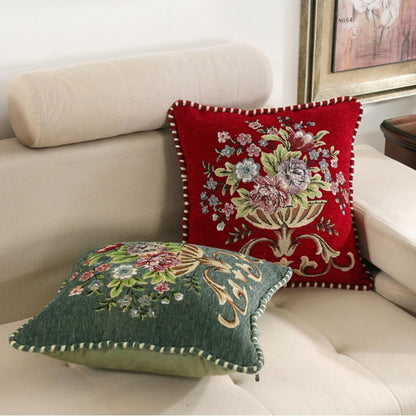 Qupace Set of 2 Beige Vintage Throw Pillows Covers 18x18in
