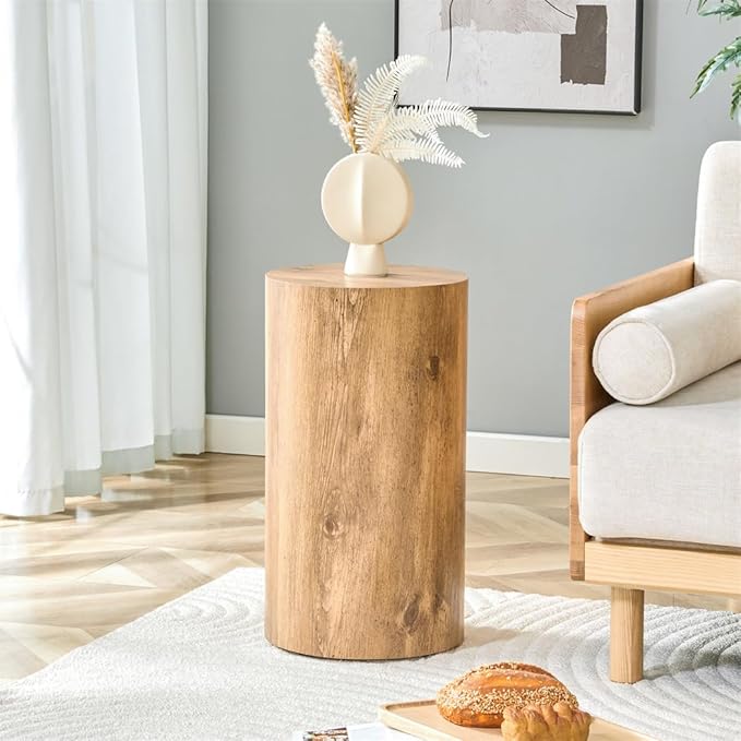 Round Side Table, End Table Living Room Table, Sofa Couch Bedside Table