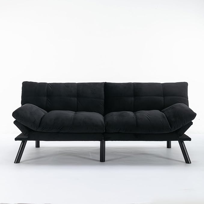GDFStudio Hayezc Loveseat Sofa, Convertible Sofa Bed, 2-in-1 Folding Modern