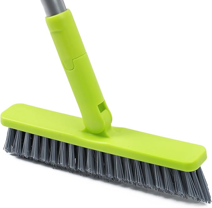 Grout Cleaner Brush with Long Handle, Floor Scrub Brush