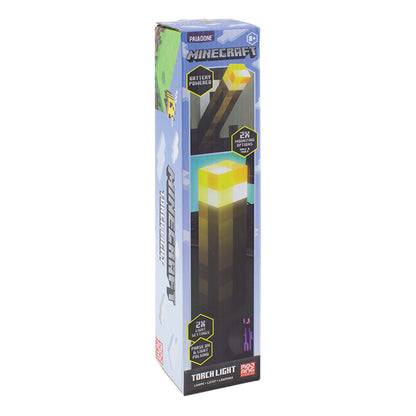 Minecraft Torch Light - Officially Licensed, 2 Light Modes, 2 Use Modes, Battery Operated, Gift for Gamers | Paladone