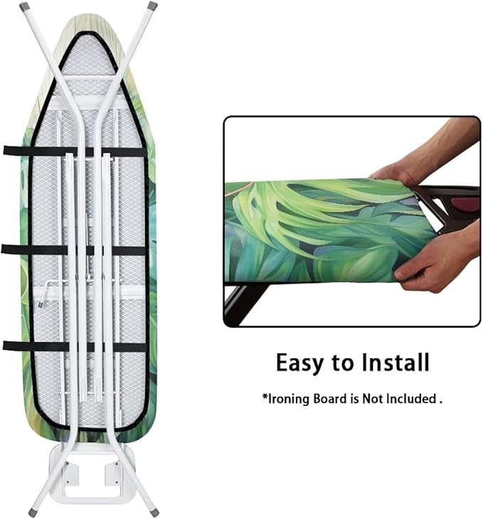 ZDCUSTOM Tropical Green Palm Ironing Board Cover and Pad