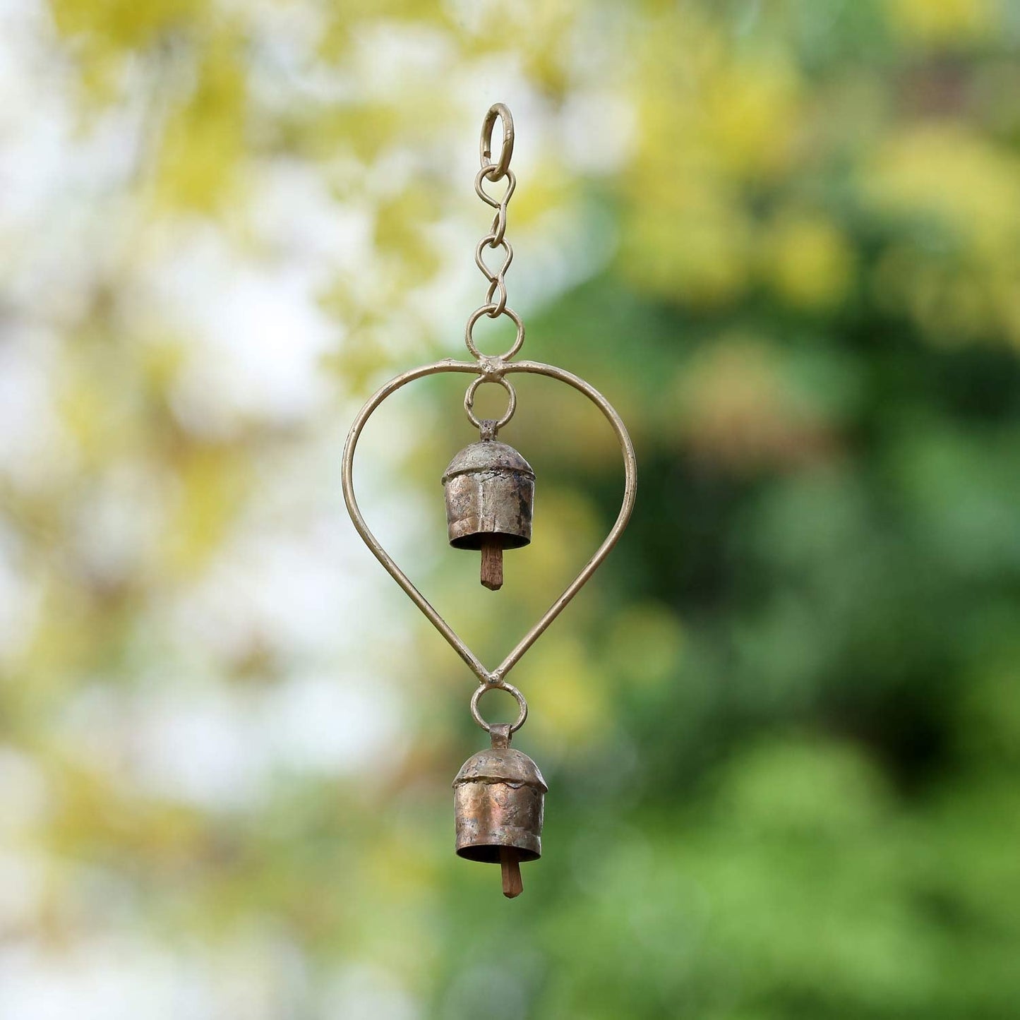 Handmade Heart Witch Wind Chime Bells for Door Valentine Day Memorial Unique Gift Loved Some One