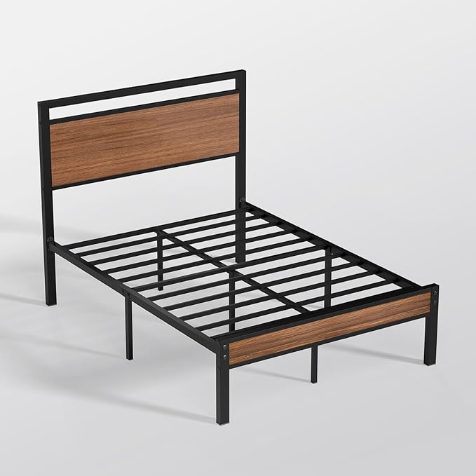 Z-hom Easy Assembly Sturdy Metal Platform Bed, Full Size Bed Frame