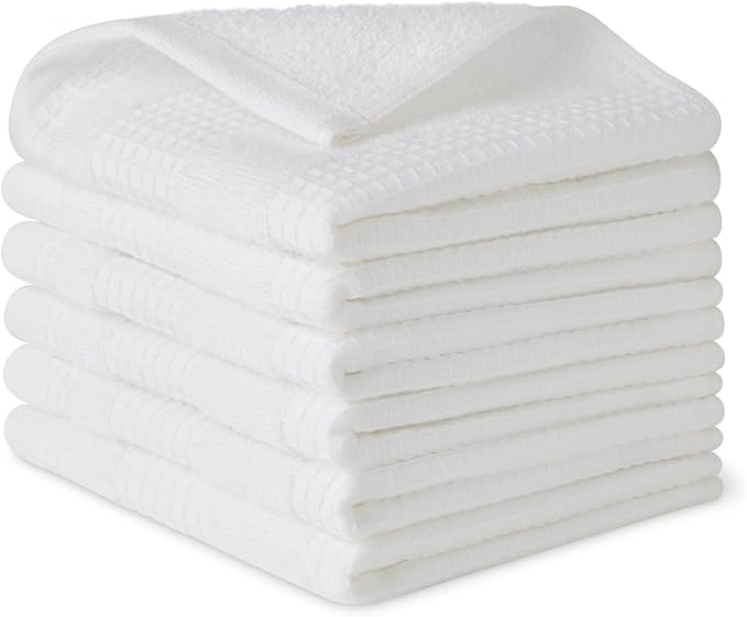 Amazon Basics Organic Cotton Waffle Kitchen Dish Cloths