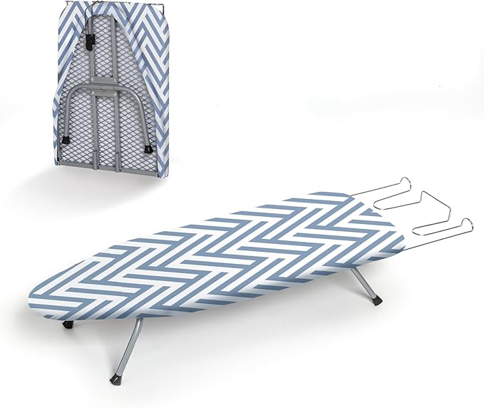 Small Tabletop Ironing Board Foldable, RAINHOL Steel Mesh Portable Iron Board