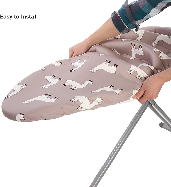 Ironing Board Cover and Pad Standard Size 15" x 54", 3 Pairs of Hook and Loop