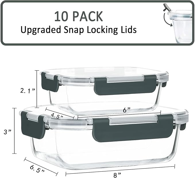Glass Meal Prep Containers