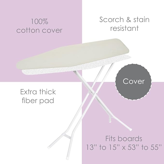 Ironing Board Cover and Pad, 100% Cotton